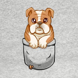 Pocket Cute English Bulldog Puppy T-Shirt